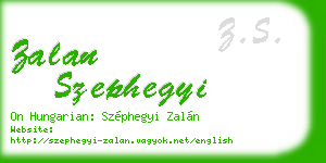 zalan szephegyi business card